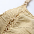 Pack of 4 Beige Cotton Wireless Non-Padded Bra for Women – Soft Comfortable Everyday Support Bra with Adjustable Straps & Hook Closure