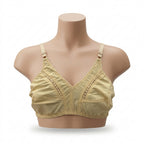 Pack of 4 Beige Cotton Wireless Non-Padded Bra for Women – Soft Comfortable Everyday Support Bra with Adjustable Straps & Hook Closure